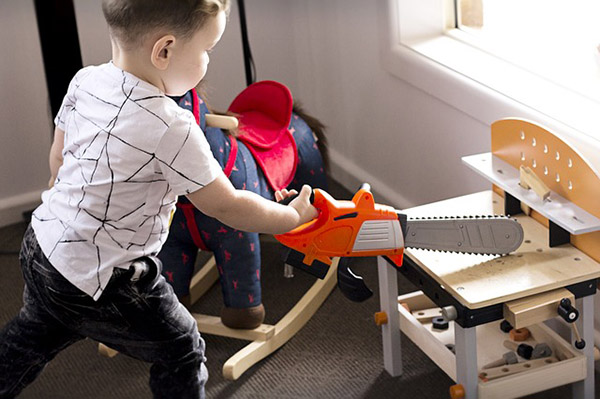 Child development through play, boy two years old, photo credit trelismat