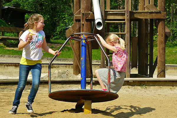 Girls on the playground