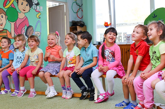 Kids in the kindergarten