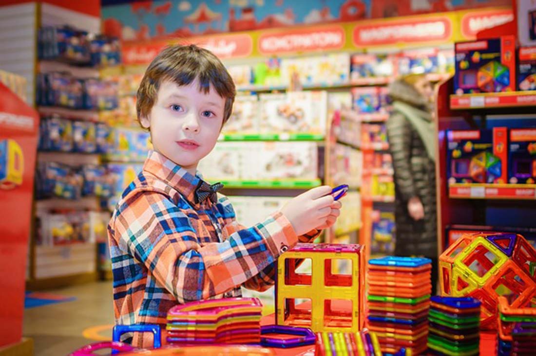 Boy in the toy store