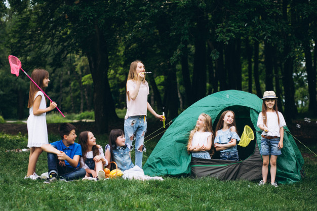 Camping in the forest