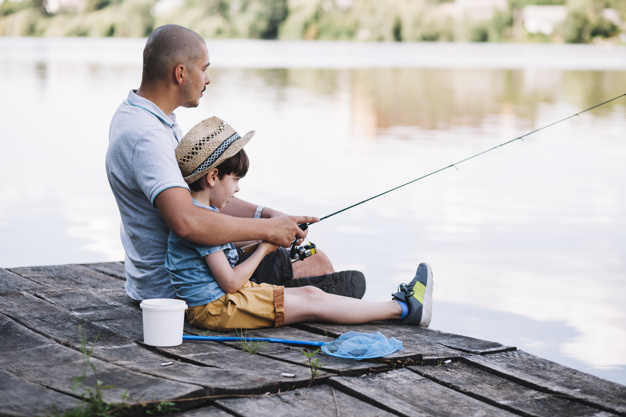 Fishing in nature